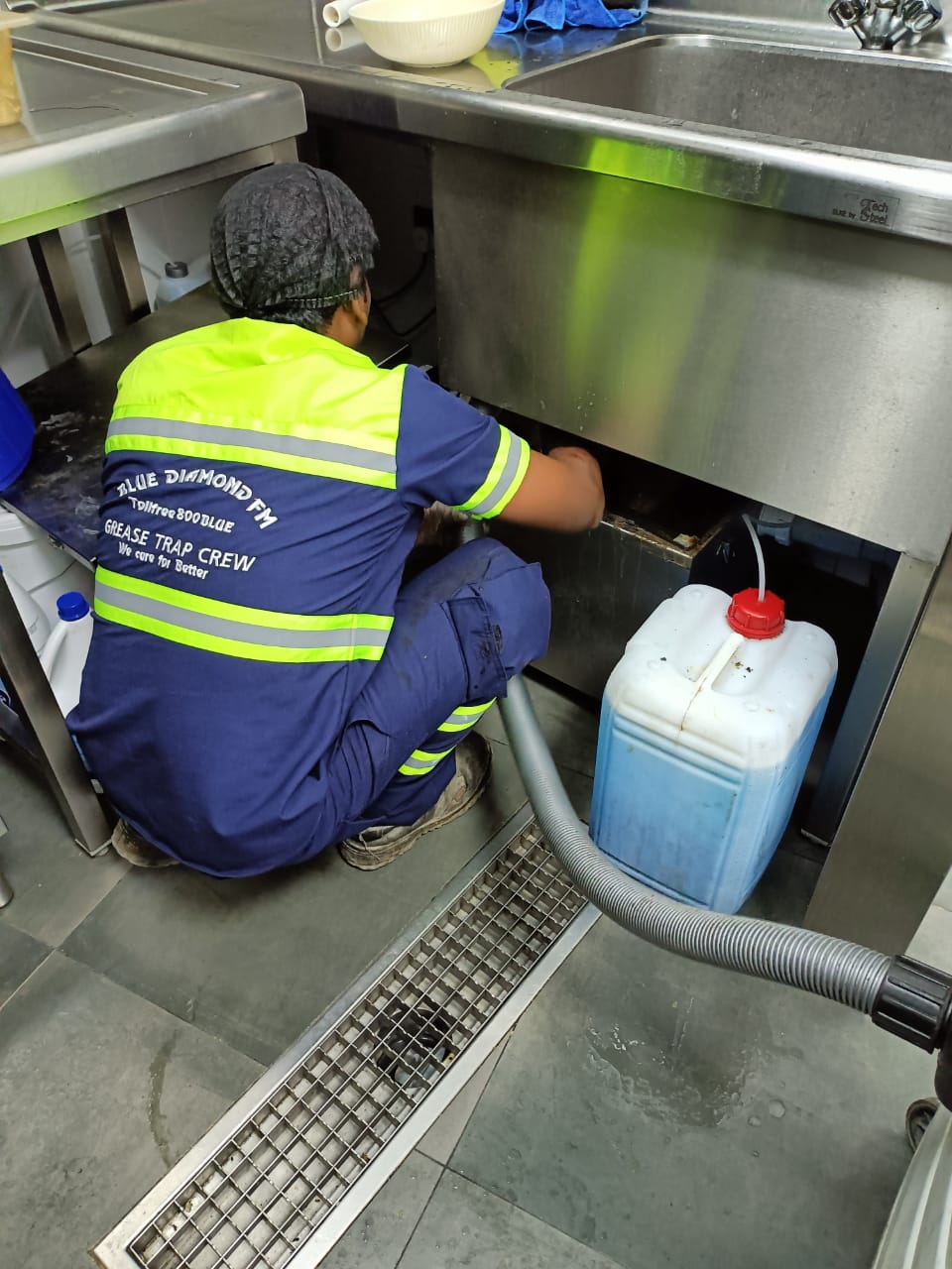 Grease trap cleaning methods