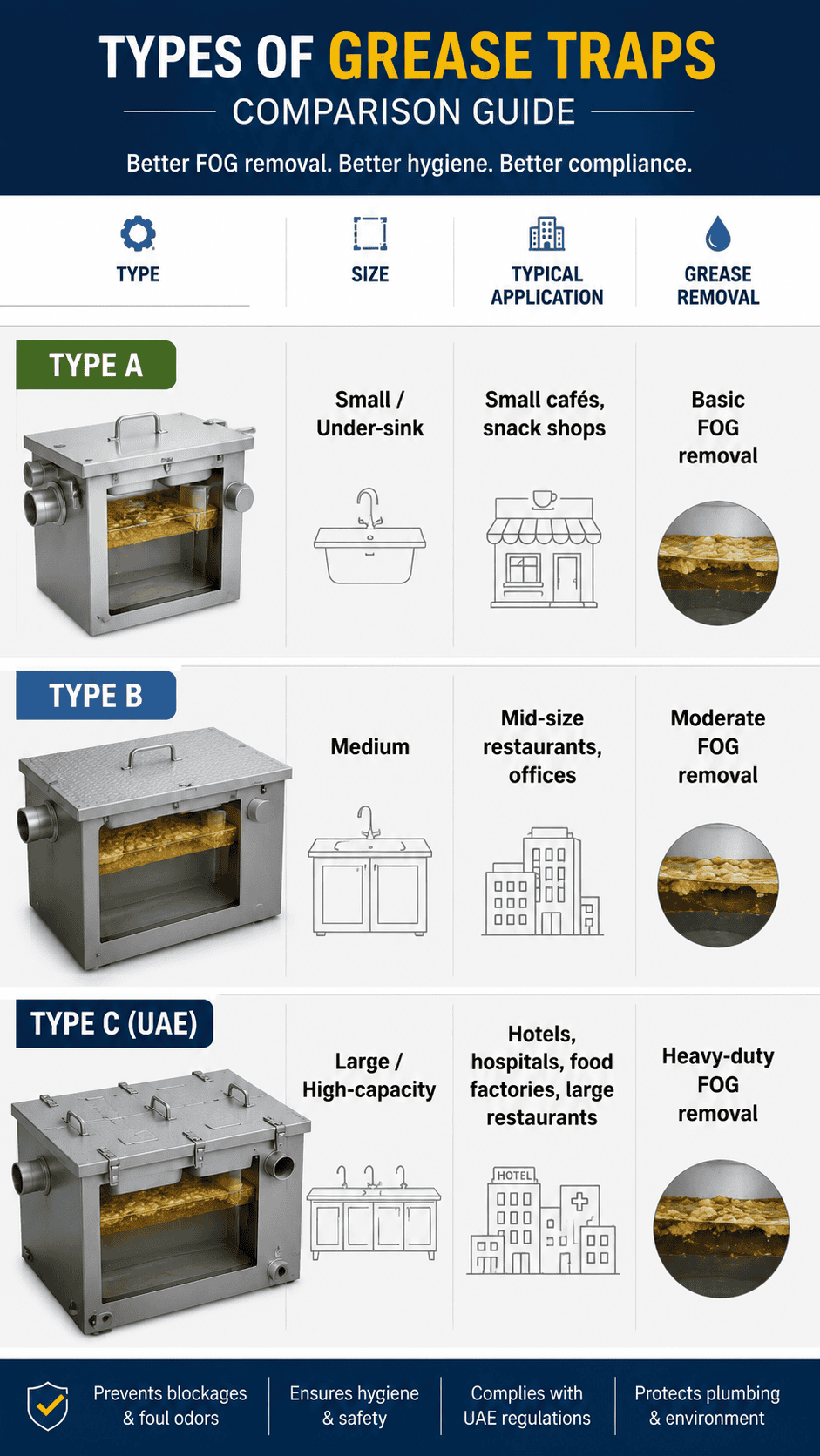Grease Trap Type C in UAE: What It Is, Who Needs It & How to Maintain It