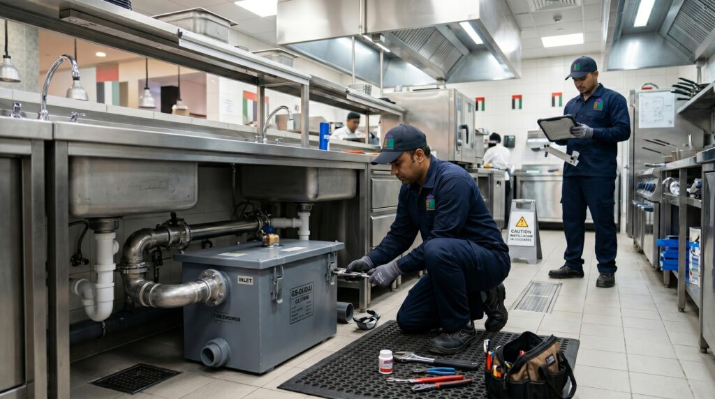 Grease Trap Installation in Dubai: Types, Costs & Municipality Requirements 1 Grease Trap Installation in Dubai: Types, Costs & Municipality Requirements