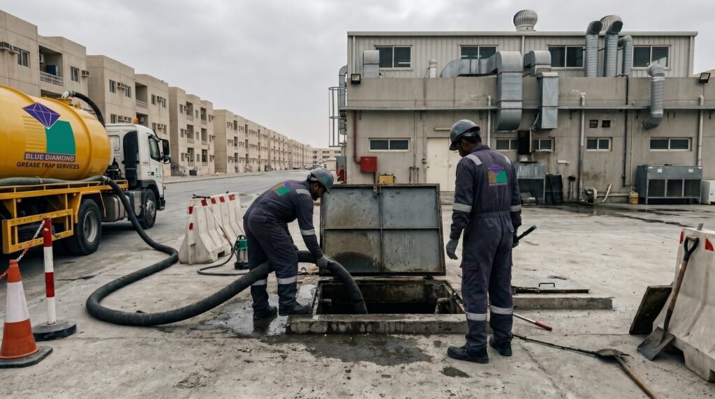 Grease Trap Cleaning for Labor Camp Kitchens in UAE 37 Grease Trap Cleaning for Labor Camp Kitchens in UAE